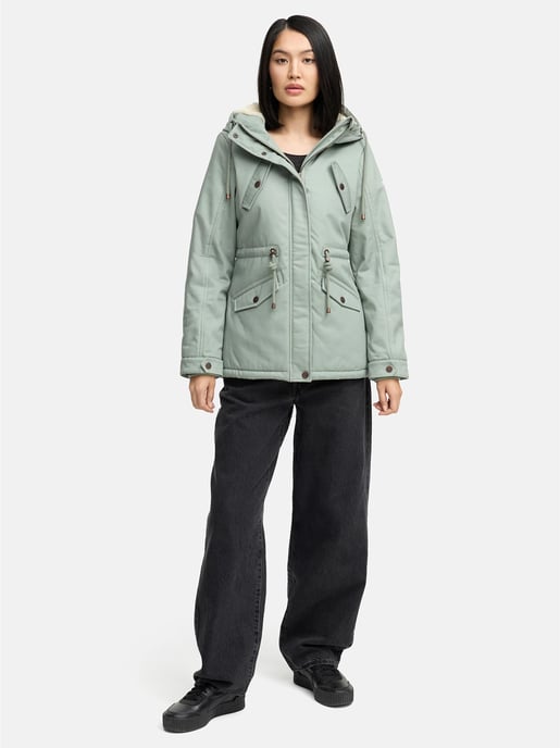 Chaqueta de invierno Marikoo Manolya para mujer con exterior de algodón y forro de borreguito - Image 6