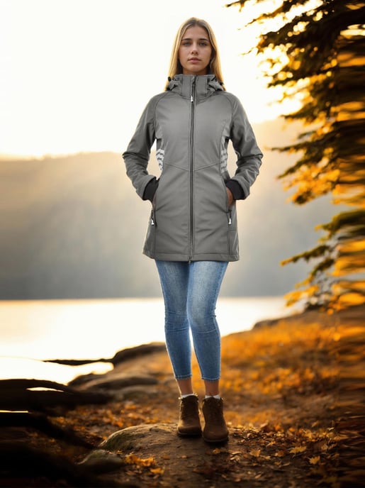 Chaqueta Softshell Mujer Arctic Seven AS-305 – Larga, Impermeable, Reflectante - Image 6