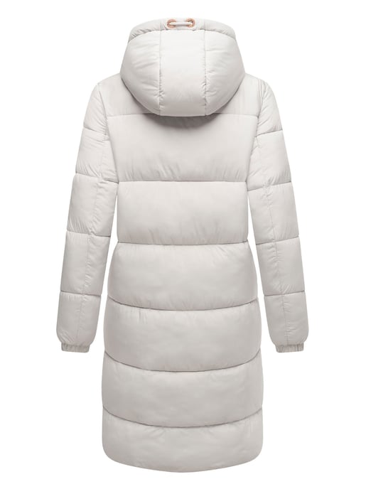 Abrigo largo acolchado Marikoo para mujer con capucha – Nomadiaa - Image 4