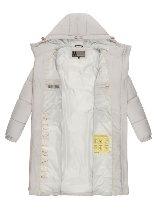 Abrigo largo acolchado Marikoo para mujer con capucha – Nomadiaa - Image 5