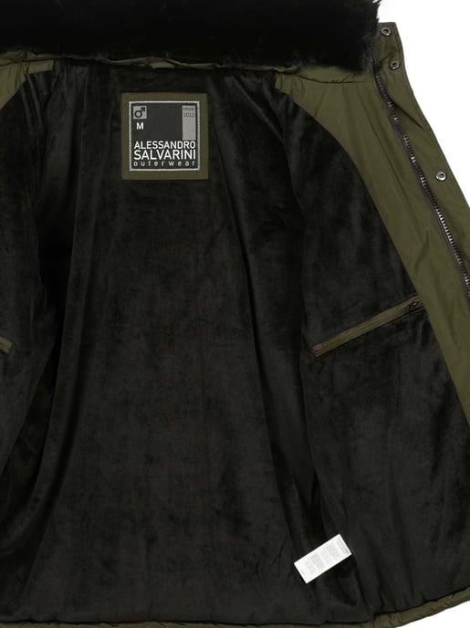 Chaqueta de invierno para hombre Alessandro Salvarini AS-326 con forro de borreguito y capucha extraíble - Image 5