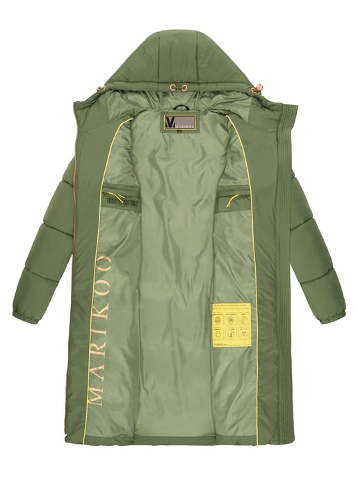 Abrigo largo acolchado Marikoo para mujer con capucha – Nomadiaa - Image 5