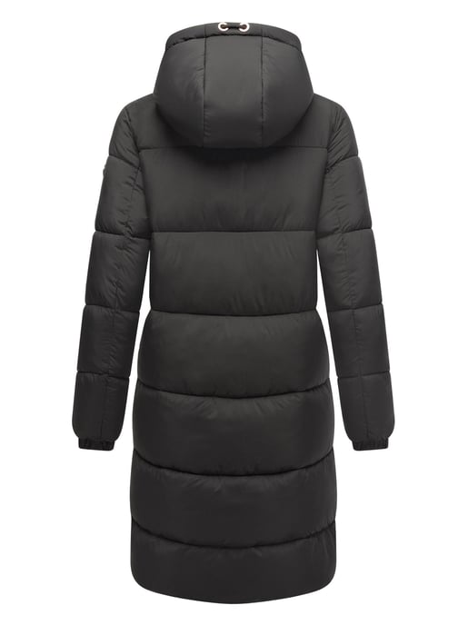 Abrigo largo acolchado Marikoo para mujer con capucha – Nomadiaa - Image 4