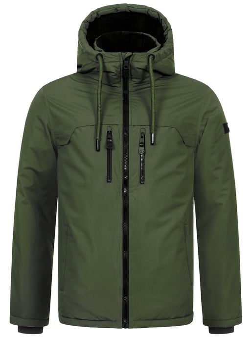 Chaqueta de invierno para hombre Alessandro Salvarini AS-332 con forro de borreguito y capucha - Image 2