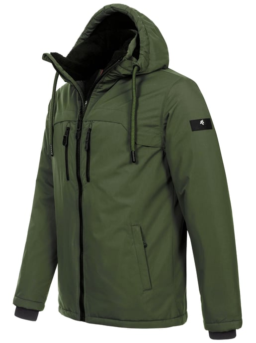 Chaqueta de invierno para hombre Alessandro Salvarini AS-332 con forro de borreguito y capucha - Image 3