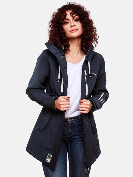 Chaqueta acolchada larga Marikoo Abendsternchen para mujer con capucha desmontable - Image 4