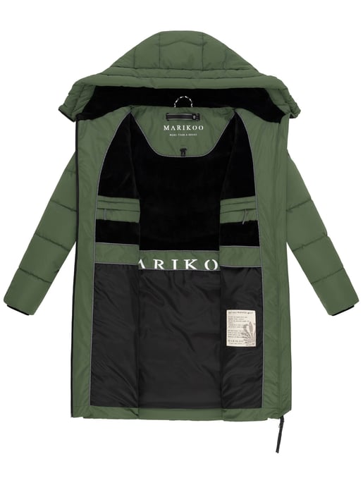 Abrigo acolchado mujer Marikoo Natsukoo – cálido, con capucha y forro teddy - Image 5