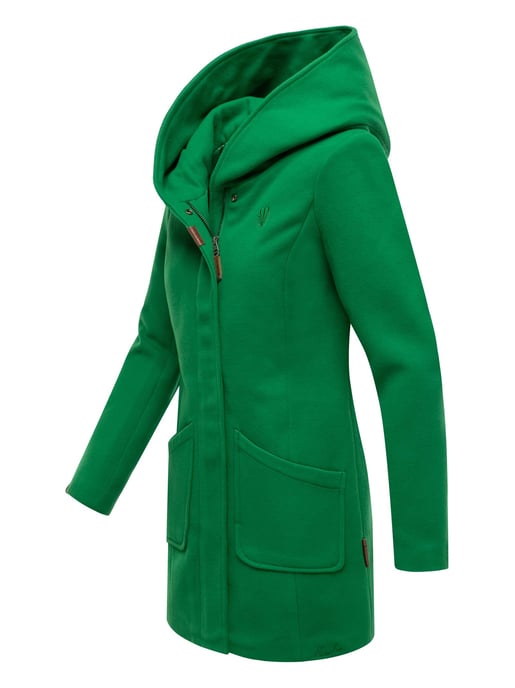 Abrigo de invierno Marikoo para mujer con capucha y corte entallado - Image 2
