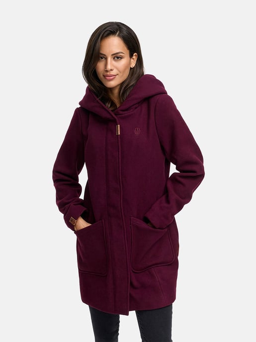 Abrigo de invierno Marikoo para mujer con capucha y corte entallado - Image 1