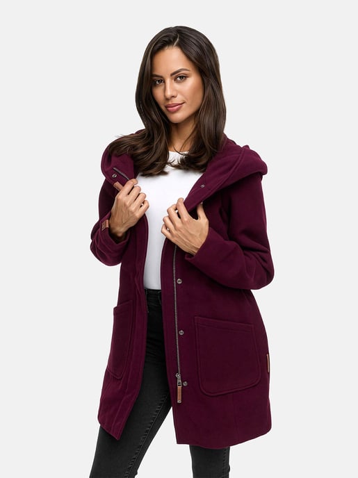 Abrigo de invierno Marikoo para mujer con capucha y corte entallado - Image 3