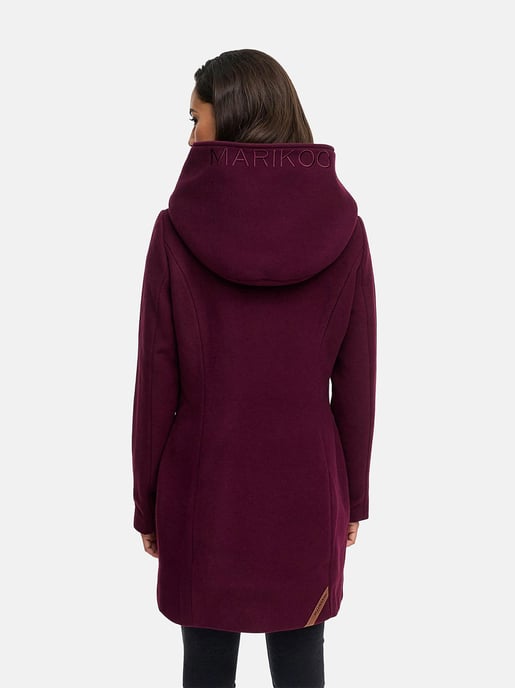 Abrigo de invierno Marikoo para mujer con capucha y corte entallado - Image 4