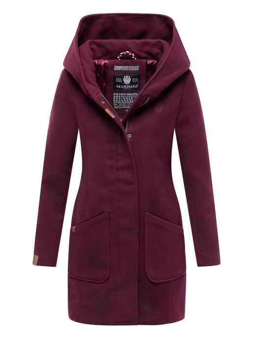 Abrigo de invierno Marikoo para mujer con capucha y corte entallado - Image 5