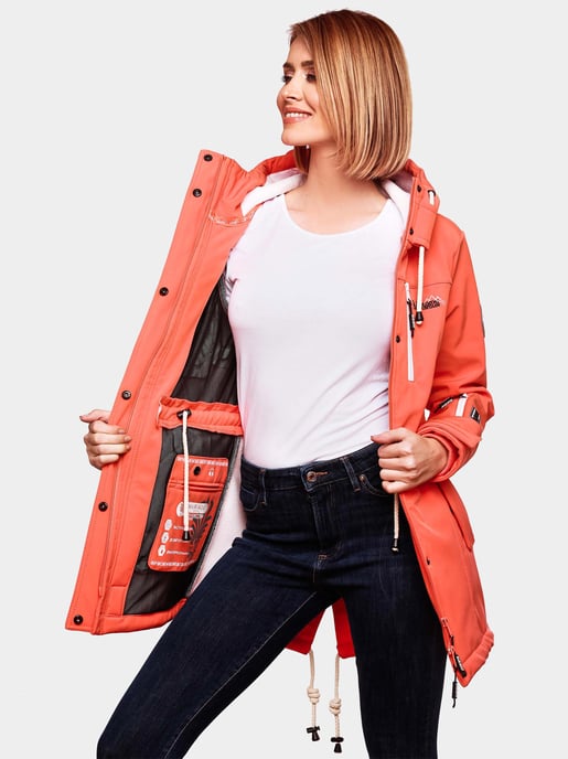 Chaqueta acolchada larga Marikoo Abendsternchen para mujer con capucha desmontable - Image 6