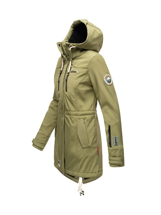 Chaqueta acolchada larga Marikoo Abendsternchen para mujer con capucha desmontable - Image 3