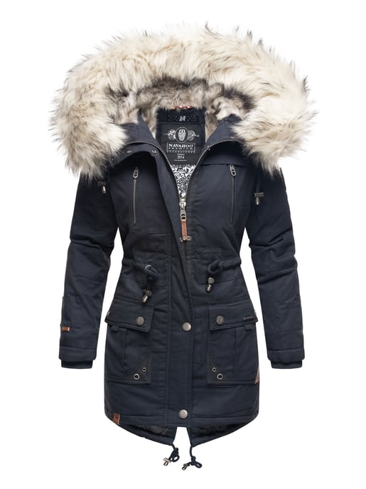 Navahoo Chaqueta de Invierno Premium Honigfee para Mujer – Parka Cálida con Cuello de Pelo Sintético Desmontable - Image 1