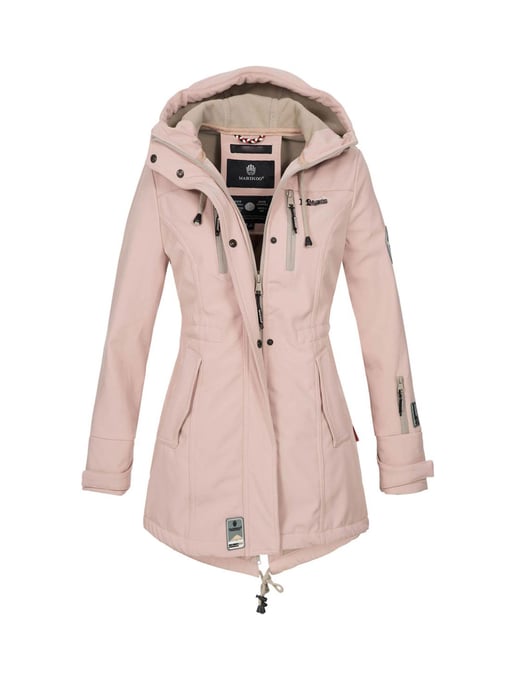 Chaqueta acolchada larga Marikoo Abendsternchen para mujer con capucha desmontable - Image 1