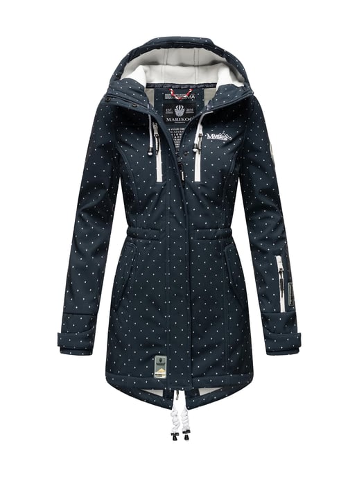 Chaqueta acolchada larga Marikoo Abendsternchen para mujer con capucha desmontable - Image 1