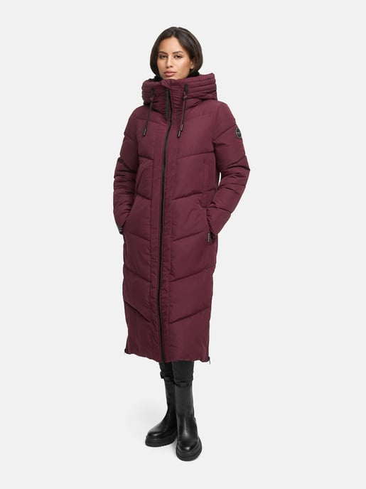 Abrigo acolchado mujer Marikoo Nadaree – largo, cálido y con capucha - Image 6