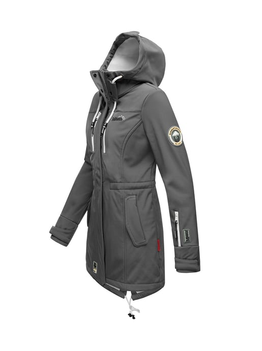Chaqueta acolchada larga Marikoo Abendsternchen para mujer con capucha desmontable - Image 4