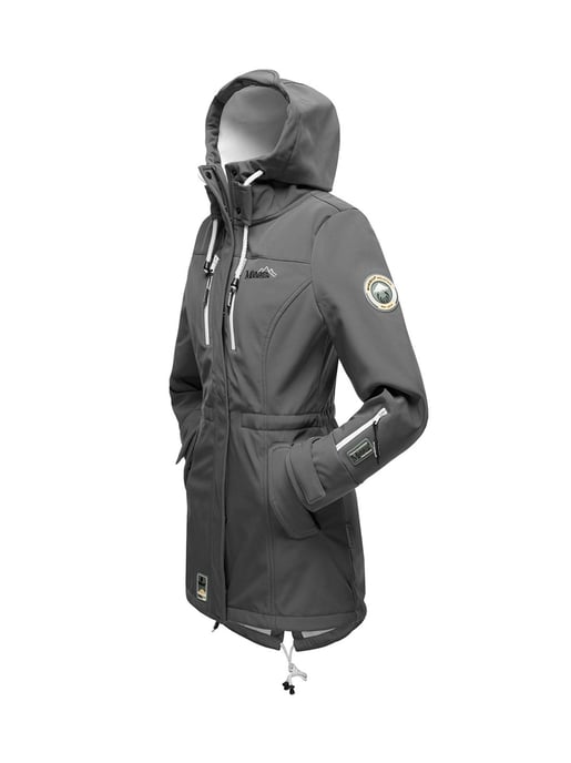 Chaqueta acolchada larga Marikoo Abendsternchen para mujer con capucha desmontable - Image 5