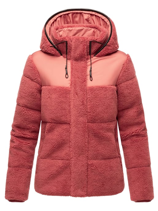 Chaqueta teddy tipo puffer Marikoo para mujer con capucha – Kaguraa - Image 2
