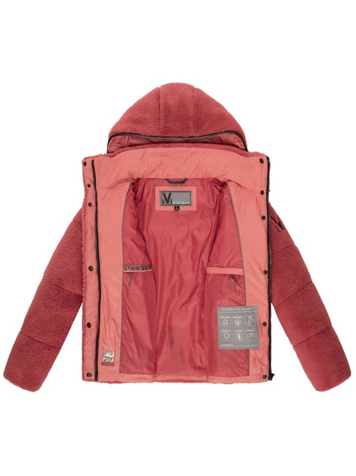 Chaqueta teddy tipo puffer Marikoo para mujer con capucha – Kaguraa - Image 5