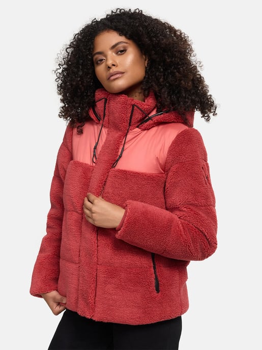 Chaqueta teddy tipo puffer Marikoo para mujer con capucha – Kaguraa - Image 6