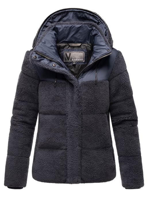 Chaqueta teddy tipo puffer Marikoo para mujer con capucha – Kaguraa - Image 1