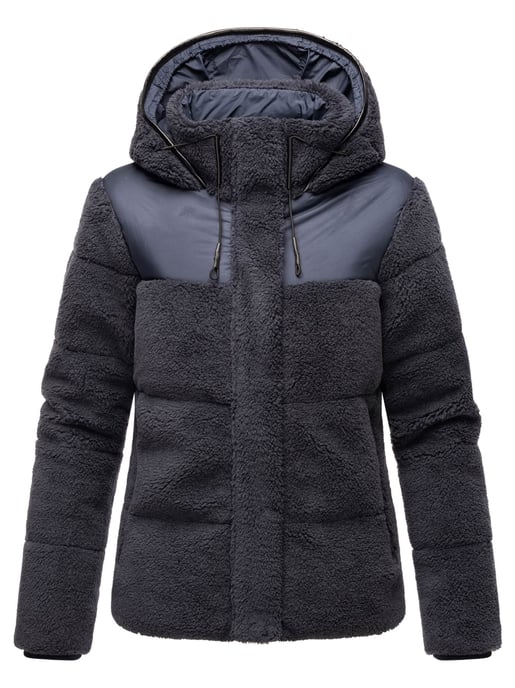 Chaqueta teddy tipo puffer Marikoo para mujer con capucha – Kaguraa - Image 2