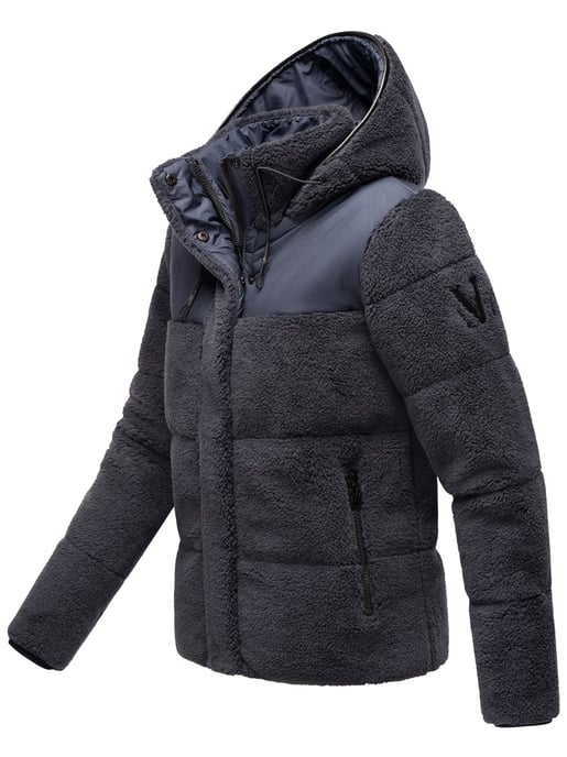 Chaqueta teddy tipo puffer Marikoo para mujer con capucha – Kaguraa - Image 3