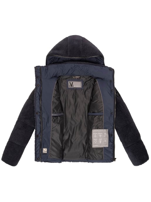 Chaqueta teddy tipo puffer Marikoo para mujer con capucha – Kaguraa - Image 5