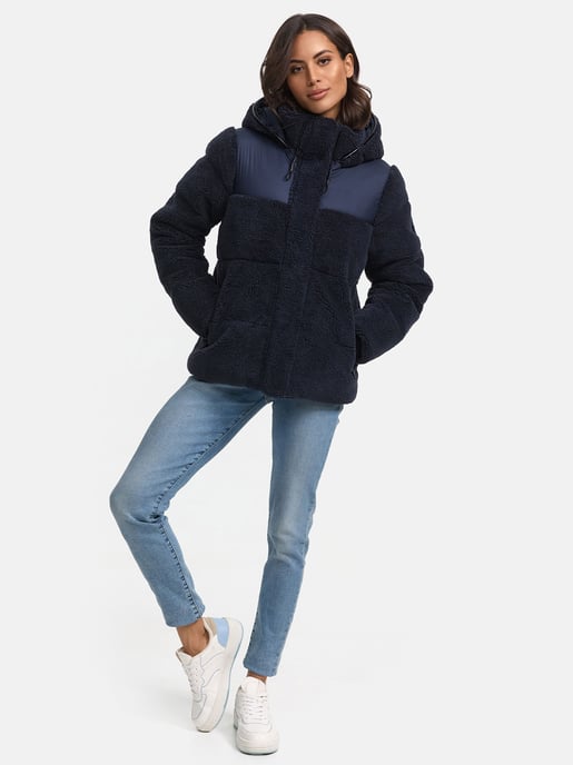 Chaqueta teddy tipo puffer Marikoo para mujer con capucha – Kaguraa - Image 6