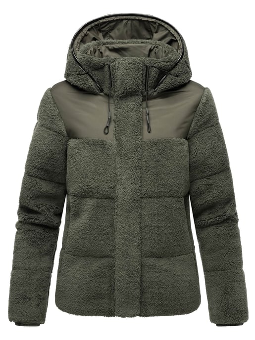 Chaqueta teddy tipo puffer Marikoo para mujer con capucha – Kaguraa - Image 2