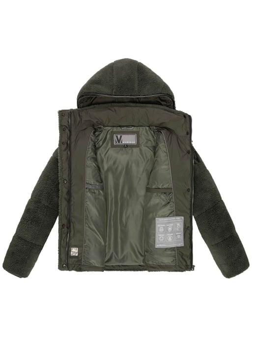 Chaqueta teddy tipo puffer Marikoo para mujer con capucha – Kaguraa - Image 5