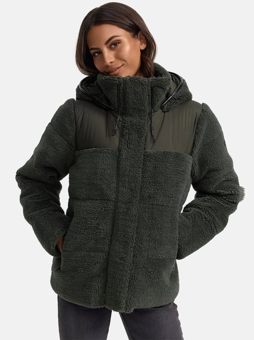 Chaqueta teddy tipo puffer Marikoo para mujer con capucha – Kaguraa - Image 6
