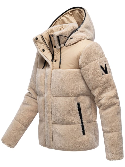 Chaqueta teddy tipo puffer Marikoo para mujer con capucha – Kaguraa - Image 2