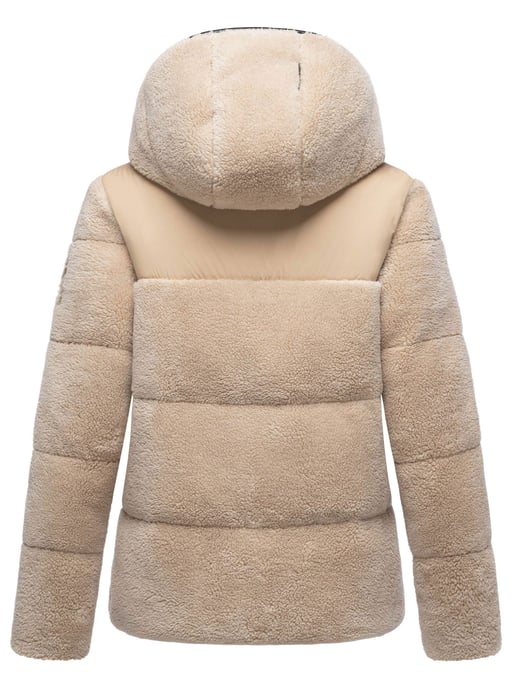 Chaqueta teddy tipo puffer Marikoo para mujer con capucha – Kaguraa - Image 3