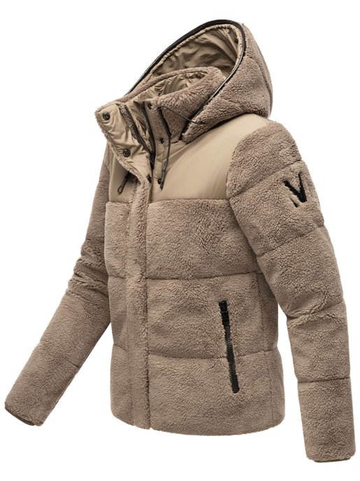 Chaqueta teddy tipo puffer Marikoo para mujer con capucha – Kaguraa - Image 2