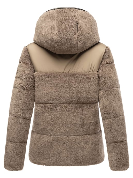 Chaqueta teddy tipo puffer Marikoo para mujer con capucha – Kaguraa - Image 3