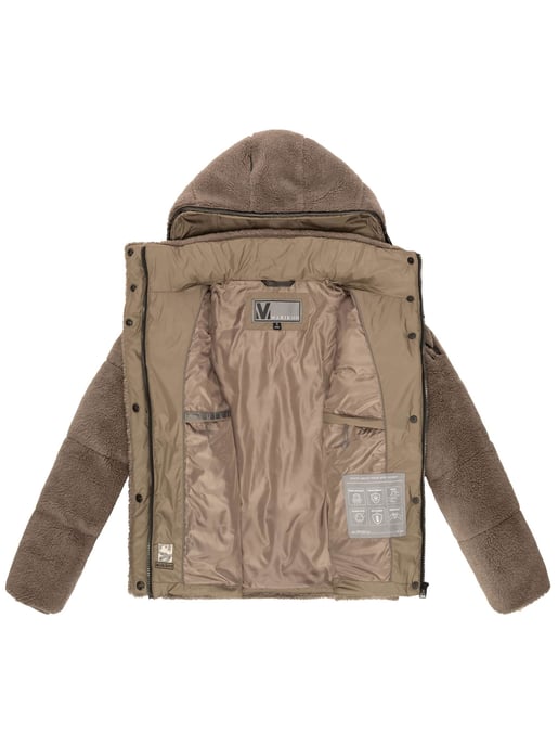 Chaqueta teddy tipo puffer Marikoo para mujer con capucha – Kaguraa - Image 4