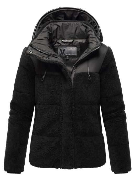Chaqueta teddy tipo puffer Marikoo para mujer con capucha – Kaguraa - Image 1