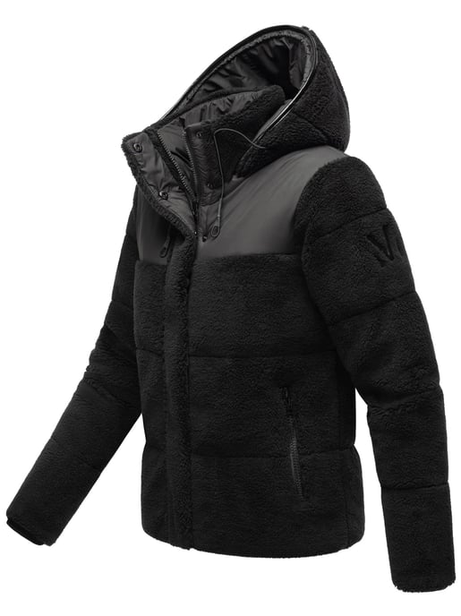 Chaqueta teddy tipo puffer Marikoo para mujer con capucha – Kaguraa - Image 3