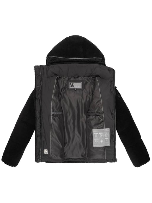 Chaqueta teddy tipo puffer Marikoo para mujer con capucha – Kaguraa - Image 5