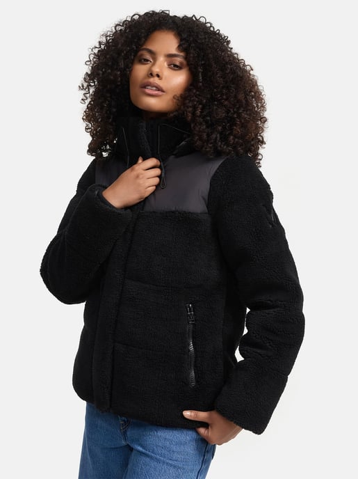 Chaqueta teddy tipo puffer Marikoo para mujer con capucha – Kaguraa - Image 6