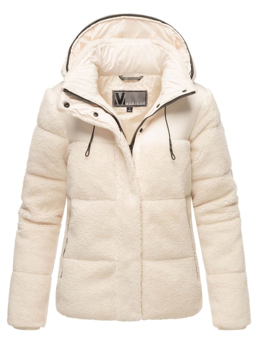Chaqueta teddy tipo puffer Marikoo para mujer con capucha – Kaguraa - Image 1