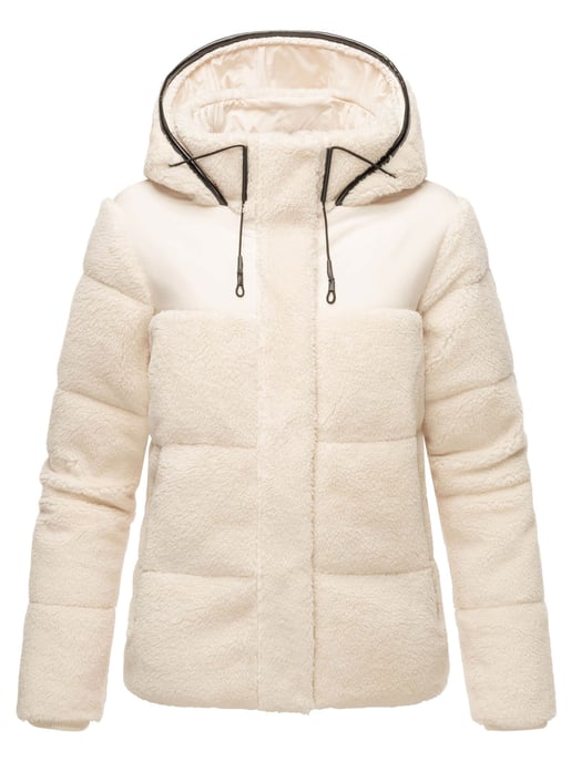 Chaqueta teddy tipo puffer Marikoo para mujer con capucha – Kaguraa - Image 2