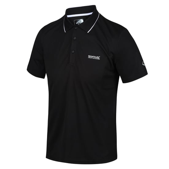 Regatta Mens Maverick V Active Polo Shirt (Black) - Image 3