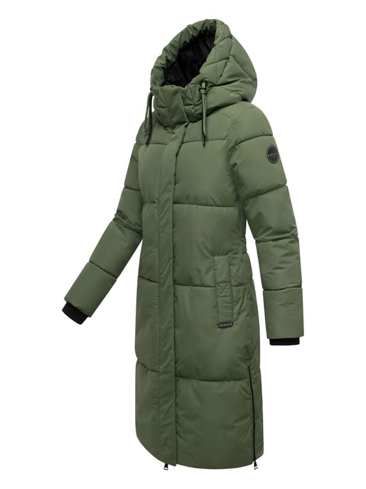 Abrigo acolchado de invierno Marikoo Michikoo para mujer con capucha y bolsillos magnéticos - Image 3