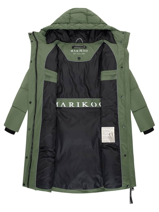 Abrigo acolchado de invierno Marikoo Michikoo para mujer con capucha y bolsillos magnéticos - Image 5