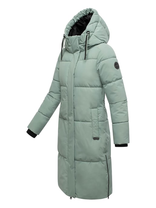 Abrigo acolchado de invierno Marikoo Michikoo para mujer con capucha y bolsillos magnéticos - Image 3